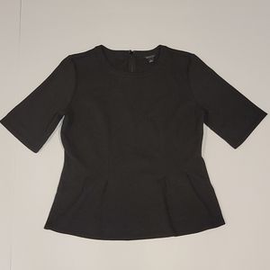 ⚘ Ann Taylor Black Pepulum Top (M)